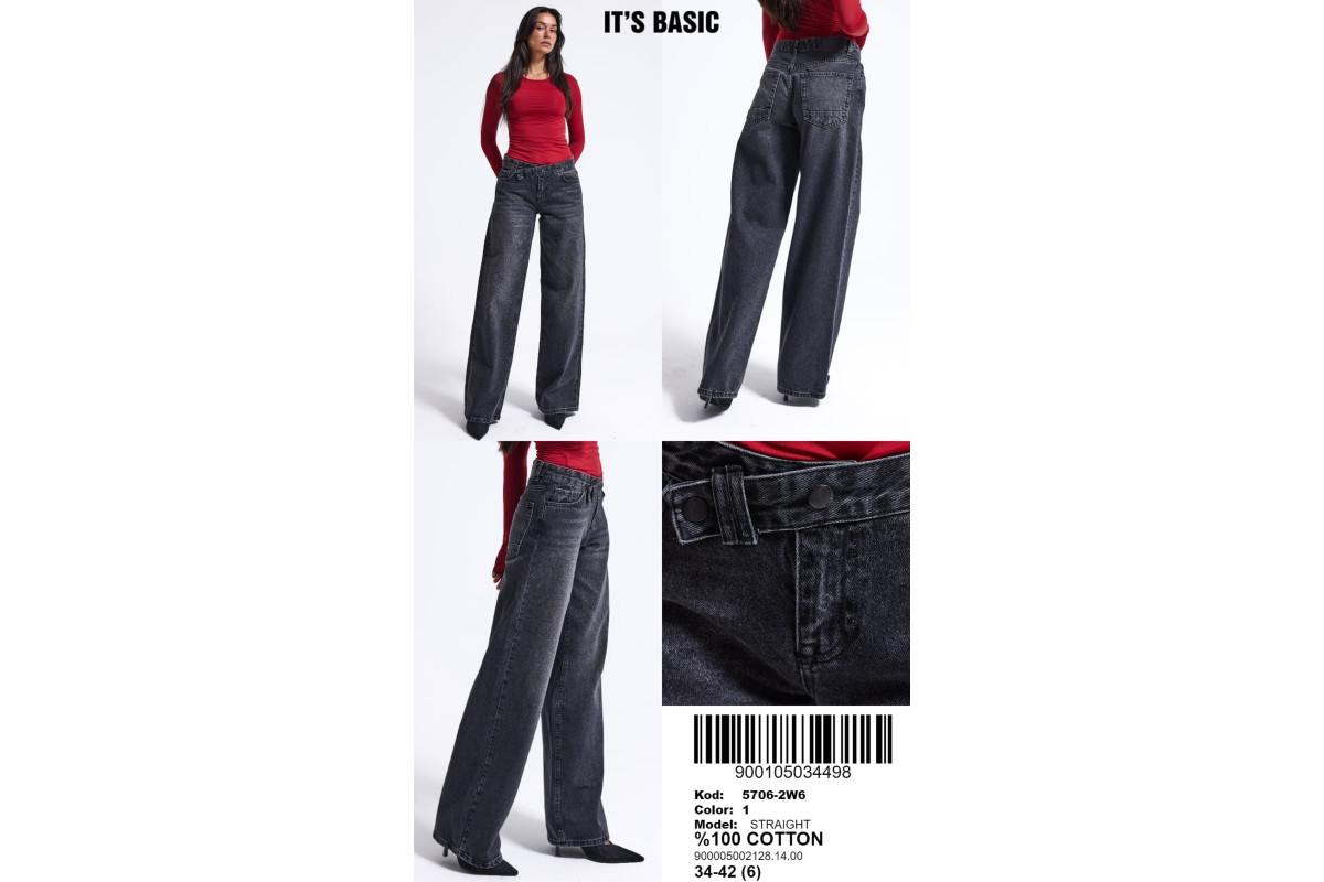Фото Джинсы женские IT'S BASIC JEANS 5706-1 STRAIGHT from official site OSKAR™