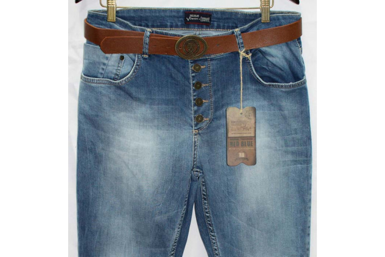 Джинси жіночі Red blue jeans boyfriend 6012 а ОПТ