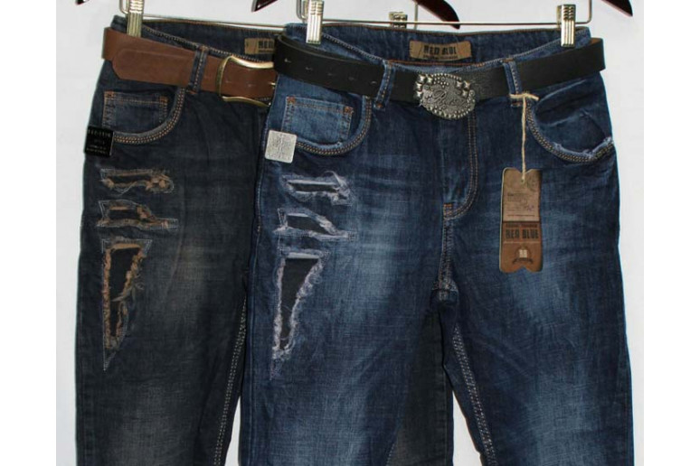 Джинси жіночі Турецькі Red blue jeans boyfriend 1033