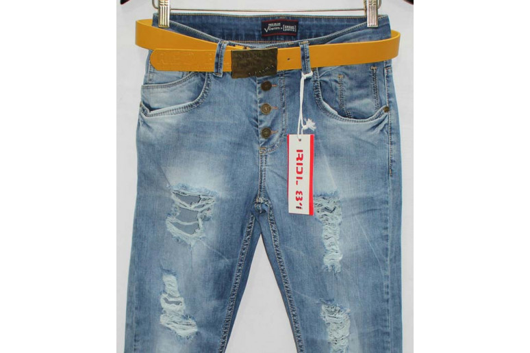 Джинсы женские Турецкие Red blue jeans boyfriend 1049