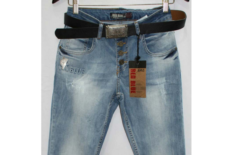 Джинси жіночі Турецькі Red blue jeans boyfriend 8836