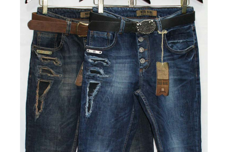 Джинсы женские Турецкие Red blue jeans boyfriend 2019